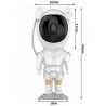 Projektor gwiazd astronauta lampka nocna rzutnik niebo laserowy pilot-5907451353318
