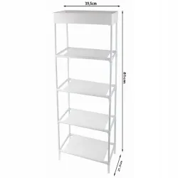 Półka na buty obuwie organizer szafka stojak regał 5 półki do łazienki-5907451380840