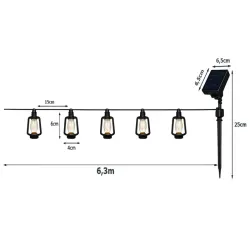 Latarenki solarne ogrodowe 30 led girlanda lampiony na balkon taras-5907451379516