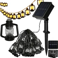 Latarenki solarne ogrodowe 20 led girlanda lampiony na balkon taras-5907451379509