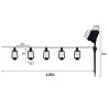 Latarenki solarne ogrodowe 20 led girlanda lampiony na balkon taras-5907451379509