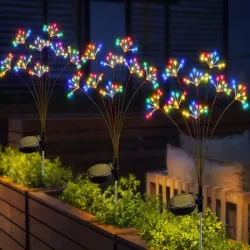 2x Dmuchawiec led fajerwerk na szpikulcu solarna ogrodowa wbijana-5907451379370