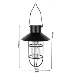 Lampa solarna wisząca z czujnikiem zmierzchu wodoodporna vintage-5907451379486