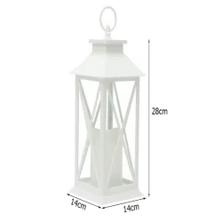 Lampion latarenka dekoracyjny led z elektryczną świeczką na baterie-5907451379257