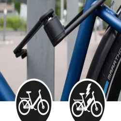 Zapięcie składane rowerowe blokada zabezpieczenie na klucz tzw kłódka-5907451380055
