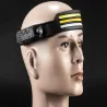 Czołówka led akumulatorowa latarka usb z czujnikiem ruchu 3 paski cob-5907451380109