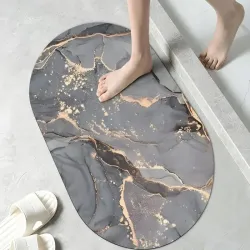 Mata łazienkowa 60×40cm antypoślizgowa szybkoschnąca owalna chłonna-5907451379790