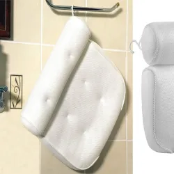 Poduszka do wanny z przyssawkami do kąpieli domowe spa miękki zagłówek-5907451372647