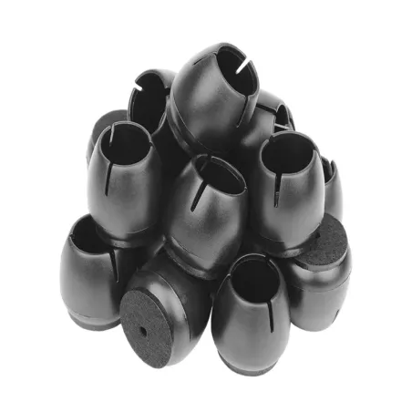 Nakładki na nogi krzesła filc 12-16mm czarne 16szt gumowe z filcem-5907451342350