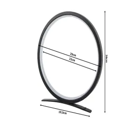 Lampka nocna stołowa okrąg pierścień o średnicy 25cm regulacja CCT-5907451373439