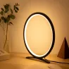 Lampka nocna stołowa okrąg pierścień o średnicy 25cm regulacja CCT-5907451373439