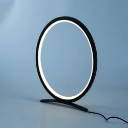 Lampka nocna stołowa okrąg pierścień o średnicy 25cm regulacja CCT-5907451373439