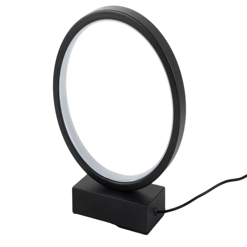 Lampka nocna stołowa okrąg pierścień fi20cm regulacja barwy i jasności-5907451373422