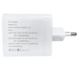 Szybka ładowarka sieciowa usb 65w kabel usb-c usb QC uniwersalna-5907451385364