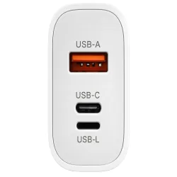 Szybka ładowarka sieciowa usb-a usb-c usb- l 45w QC uniwersalna-5907451385357
