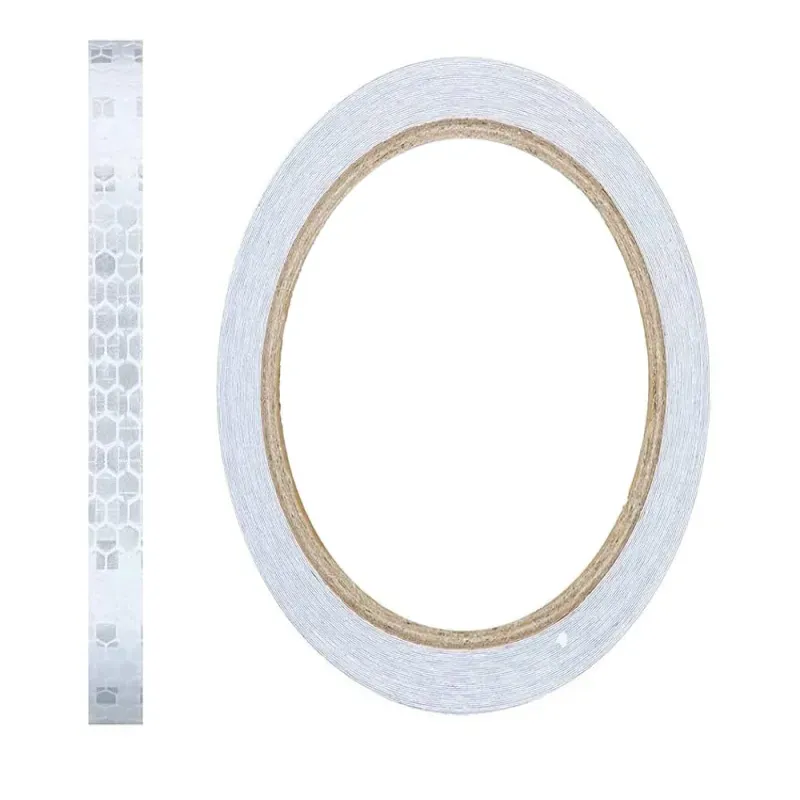 Taśma biała 8m odblaskowa na rower motor samochód samoprzylepna-5907451380383