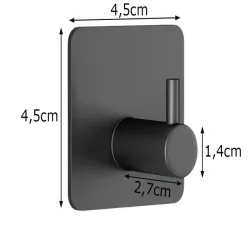 Uchwyty haczyki wieszaki samoprzylepne łazienka metalowe 4szt-5907451380499