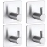 Uchwyty haczyki wieszaki samoprzylepne łazienka metalowe 4 sztuki-5907451380505