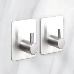 Uchwyty haczyki wieszaki samoprzylepne łazienka metalowe 4 sztuki-5907451380505