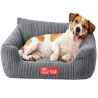 Legowisko roz M dla psa kota miękkie sztruksowe antypoślizgowe wygodne-5907451379165