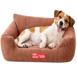 Legowisko roz M dla psa kota miękkie sztruksowe antypoślizgowe wygodne-5907451379158