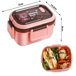 Lunchbox śniadaniówka pojemnik na śniadanie obiad z przegródkami-5907451380956
