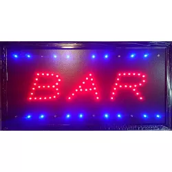 Animowana tabliczka szyld LED z napisem BAR do pubu baru open szyld
