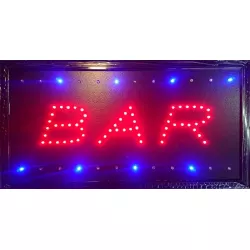 Animowana tablica LED z napisem BAR 50x25cm do pubu baru