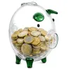 Świnka skarbonka mała 11 cm szklana ozdobna na pieniądze monety banknoty-5907451391563