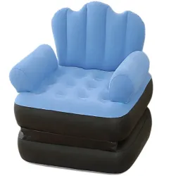 Sofa dmuchana 2w1 fotel łóżko rozkładane z oparciem wygodna leżanka-5907451380819