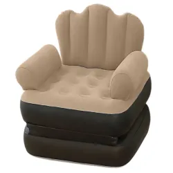 Sofa dmuchana 2w1 fotel łóżko rozkładane z oparciem wygodna leżanka-5907451380802