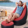 Fotel ogrodowy leżak dmuchany pompowany pufa na plażę wygodny podnóżek-5907451380734
