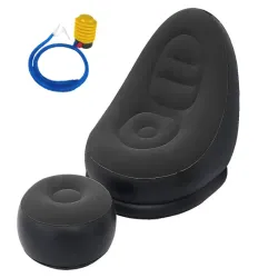 Fotel ogrodowy leżak dmuchany pompowany pufa na plażę wygony podnóżek-5907451380727