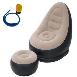 Fotel ogrodowy leżak dmuchany pompowany pufa na plażę wygony podnóżek-5907451380710