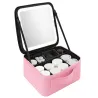 Kuferek na kosmetyki kosmetyczka podróżna organizer szkatułka lusterko led-5907451380703