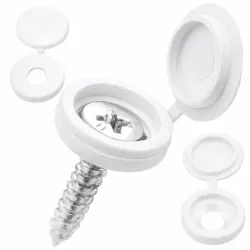 Osłony na śruby białe 100 szt zaślepki maskujące do wkrętów meblowych-5907451380147