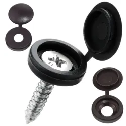 Osłony na śruby czarne 100 szt zaślepki maskujące do wkrętów meblowych-5907451380161