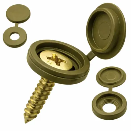 Osłony na śruby złote 100 szt zaślepki maskujące do wkrętów meblowych-5907451380291