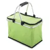 Kosz piknikowy zielony składany termiczny turystyczny koszyk na zakupy-5907451304846