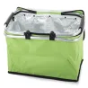 Kosz piknikowy zielony składany termiczny turystyczny koszyk na zakupy-5907451304846