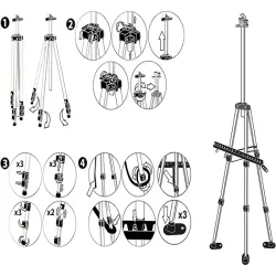 Sztaluga malarska aluminiowa 160cm + pokrowiec z paskiem do noszenia-5907451337042