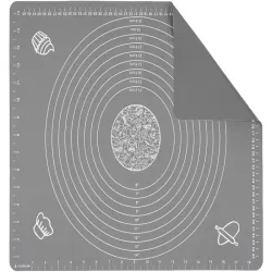 Stolnica silikonowa 50x40 mata kuchenna do ciasta antypoślizgowa szara-5907451378014