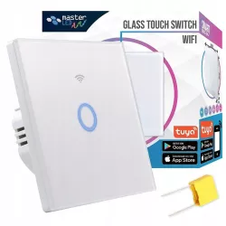 Włącznik szklany dotykowy WIFI Smart House czarny lub biały Tuya