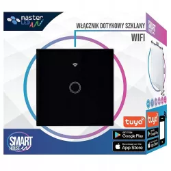Włącznik szklany dotykowy WIFI Smart House czarny lub biały