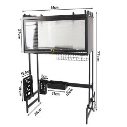 Suszarka do naczyń talerzy sztućców ociekacz szafka organizer 65 cm-5907451373583