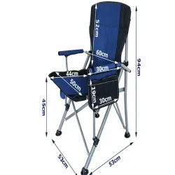 Fotel wędkarski składany turystyczny z podłokietnikami i uchwytem-5907451384206