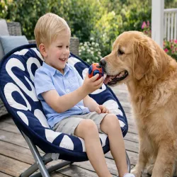 Krzesło składane 50cm dla dzieci ogrodowe moon chair fotel na taras-5907451384138