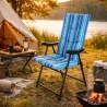 Krzesło składane turystyczne plażowe ogrodowe materac lekkie na biwak-5907451384039