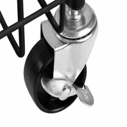 Półka szafka łazienkowa kuchenna na kółkach 3 poziomy metal czarna-5907451380857