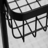 Półka szafka łazienkowa kuchenna na kółkach 3 poziomy metal czarna-5907451380857